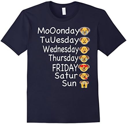 Men's Emoji T-Shirt Love Your Emoticon Shirt 7 Days A Week! Small Navy