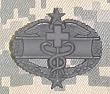 3rd Award Combat Medical - Metal Insignia - Black - Full Size