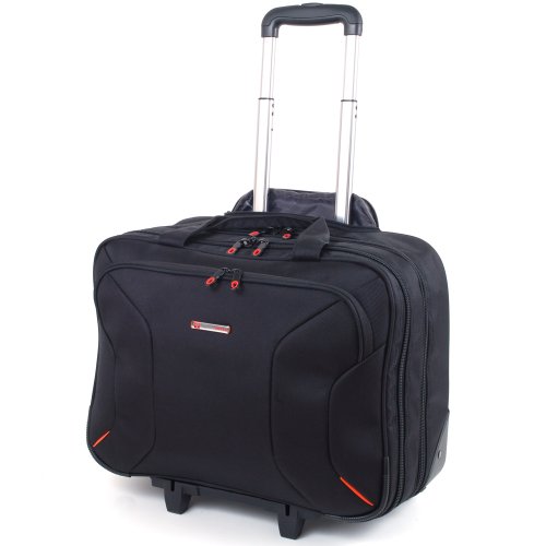 Alpine Swiss Rolling Briefcase on Wheels Roller 17″ Laptop Case W