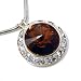 Topaz Colored Round Swarovski Crystal Necklace