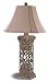 2 Antique Gold Pillar Style Table Lamp Desk Lamps
