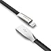iPhone Cable , IMKEY® Apple MFi Certified 6.5 Feet Tangle-Free Zinc-Alloy Lightning to USB Cable for iPhone 6S / 6 Plus, iPhone SE, iPhone 5S 5C 5, iPad, iPod - (Black)