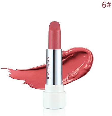 JURLINGO Moisture Velvet Smooth Matte Lipstick Makeup Cosmetics 6# by JURLINGO