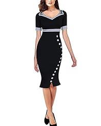 Cocktail Knee Length Mermaid Cotton/Polyester  Vintage Bodycon Dress/Party Dress  With a Bow(s)