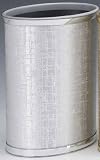 Kraftware 45474 Scandia - Silver Waste Basket with 0.75 Inch Bands and Bumper