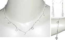 Girls Necklace Bracelet and Earring in Sterling Silver