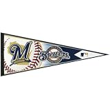 Milwaukee Brewers - Logo Collage 12 X 30 Pennant MLB Pro Baseball