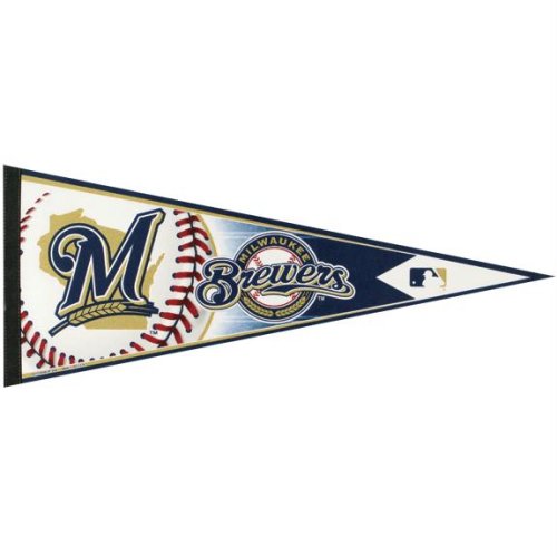 Milwaukee Brewers - Logo Collage 12 X 30 Pennant MLB Pro Baseball