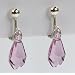 Jewels by premium-kristall� - Ohrclips Tropfen violett - 925 Silber - Ohrringe Made with SWAROVSKI ELEMENTS
