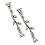 1928 Silver-tone Crystal Vine Post Earrings
