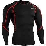 emFraa Skin Tight Compression Base layer Black Running Shirt men women XS ~ 2XL