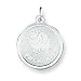 pomeranian33 - Sterling Silver Pomeranian Disc Charm with 20 inch
