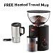Bodum Antigua Electric Burr Grinder (Black) With FREE 16 oz. Stainless Steel 12V Heated Travel Mug