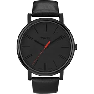 Timex Easy Reader Black Leather Strap Unisex Watch T2N794 (Watch) 