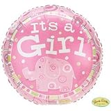 It's a Girl Pink Zoobilee Elephant 18" Mylar Balloon