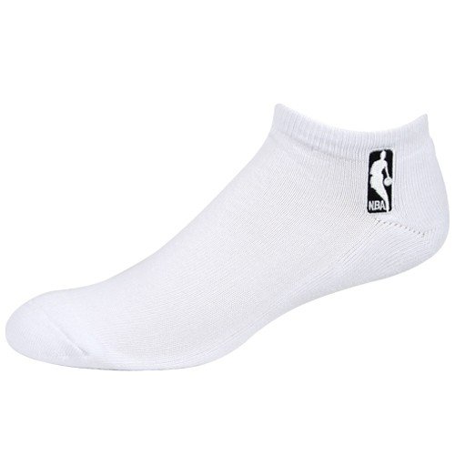 NBA White Men's NBA Logo 10-13 Ankle Socks