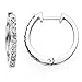 14k White Gold Diamond Huggie Hoop Children title=