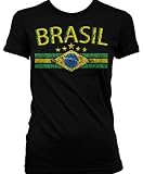 Soccer Clothing-Brasil Crest International Soccer Juniors T-shirt, Brasilian Soccer Juniors T-shirt