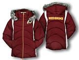 Washington Redskins NFL Women's, 4 in 1, Heavy Quilted Parka, Burgundy