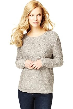 Metallic Effect Chunky Knitted Jumper