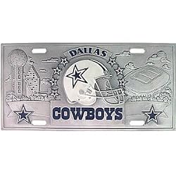 Dallas Cowboys Zinc License Plate - NFL Football Fan Shop Sports Team Merchandise