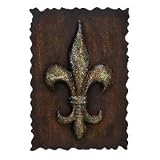 Fleur-de-li's Metal Wall Plaque 20h, 14w French European Art for Home Decor