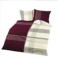 Bierbaum Wohnen 4223_22 Bettw�sche 135 x 200 cm, Feinbiber/Flanell, bordeaux