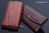 Bosca Old Leather Checkbook Clutch Clutch - Red 1594-29
