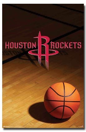 (24x36) Houston Rockets (Logo, Basketball) Sports Poster Print