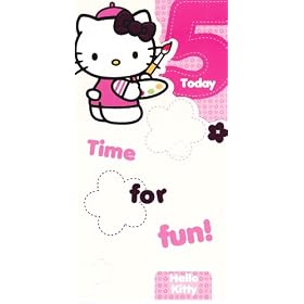 Hello Kitty Birthday Card - Age 5