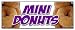 MINI DONUTS BANNER SIGN donut fried dough sugar chocolate mini powdered cinnamon doughnut doughnuts minature signs