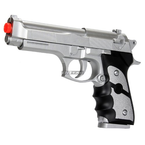 BBTac Airsoft Spring Pistol Silver 150 FPS Spring Loaded Power Airsoft