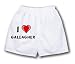 White Boxer Short with I Love Gallagher