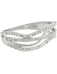 14k White Gold Diamond Bypass Swirl Fashion Ring (1/3 cttw, H-I Color, I1-I2 Clarity)