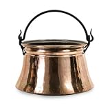 IMAX Rumeli Bucket 100% COPPER Antique Medium Copper Container with Handle