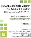 Chewable Multiple Vitamin for Adults & Children 60 Tablets