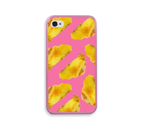 Pineapple Upside Down Cake Dark Pink Pink Silicon Bumper iPhone 4 Case Fits iPhone 4 & iPhone 4S