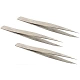 3 Tweezers Gemstone Beading Diamond Stainless Gem Tool