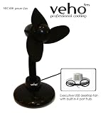 Veho Desktop Fan with integrated 4-port USB Hub