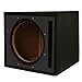 Absolute USA PSEB12BK Single 12-Inch Ported Subwoofer Enclosure with Black High Gloss Face Board and Black Carpet