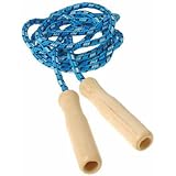 Wood Handle Jump Rope (Colors May Vary)