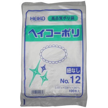 ポリエチレン袋0.03mm 0.03×230×340 No.12