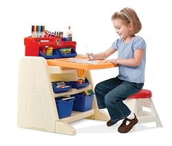 Step2 Flip and Doodle Easel Desk with Stool