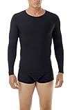 Underworks Mens Microfiber Light Compression Crew Neck Long Sleeves T-shirt