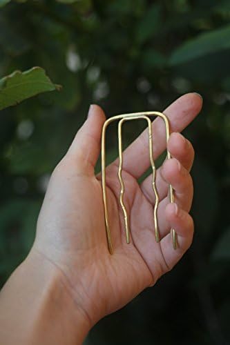 Brass hair comb 3.5"