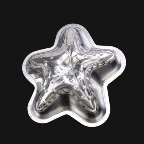 New Starfish Aluminum Foil Biscuit Dessert Pastry Bread Mould Pan Tin Bakeware