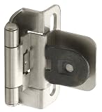 Amerock BP8714-G10 Single Demountable Partial Wrap Hinge 3/8-Inch Inset, Satin Nickel