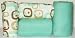 Geo Circles 4 Pack Flannel Receiving Blankets - Green/ Brown