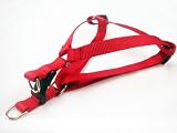 Medium Red Dog Harness/Nylon Webbing: 3/4 wide, Adjusts 18 - 24.