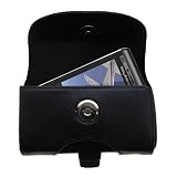 Horizontal Black Leather Case for the Sony C905A with both a belt clip and loop option - a Gomadic design